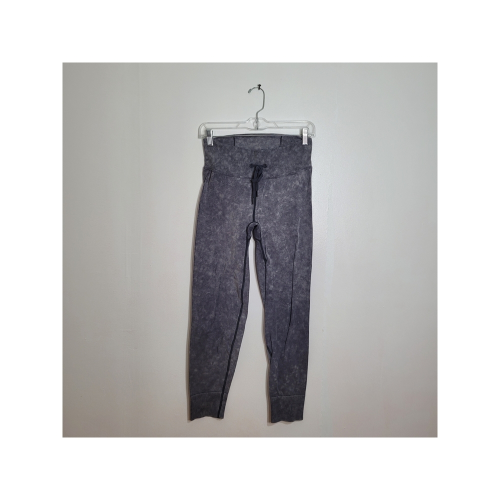 Pink Active Womens High Waisted Charcoal Tie-Dye Athletic Leggings Size Medium